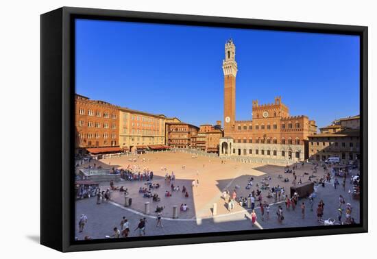 Italy, Tuscany, Siena District, Siena. Piazza Del Campo. the Square.-Francesco Iacobelli-Framed Stretched Canvas