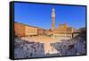 Italy, Tuscany, Siena District, Siena. Piazza Del Campo. the Square.-Francesco Iacobelli-Framed Stretched Canvas