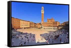 Italy, Tuscany, Siena District, Siena. Piazza Del Campo. the Square.-Francesco Iacobelli-Framed Stretched Canvas