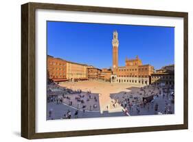 Italy, Tuscany, Siena District, Siena. Piazza Del Campo. the Square.-Francesco Iacobelli-Framed Photographic Print