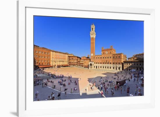 Italy, Tuscany, Siena District, Siena. Piazza Del Campo. the Square.-Francesco Iacobelli-Framed Photographic Print