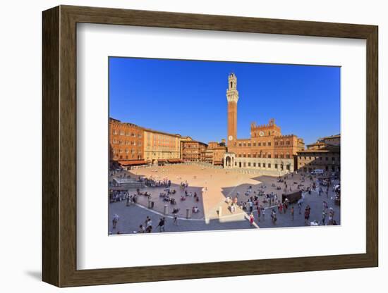 Italy, Tuscany, Siena District, Siena. Piazza Del Campo. the Square.-Francesco Iacobelli-Framed Photographic Print