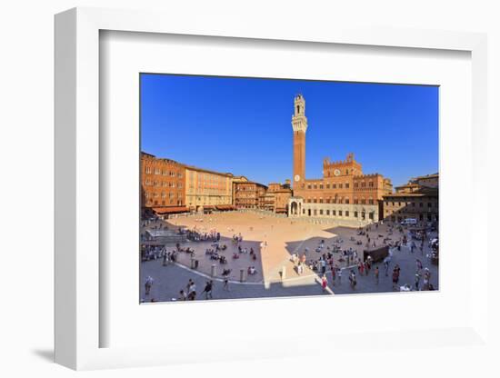 Italy, Tuscany, Siena District, Siena. Piazza Del Campo. the Square.-Francesco Iacobelli-Framed Photographic Print