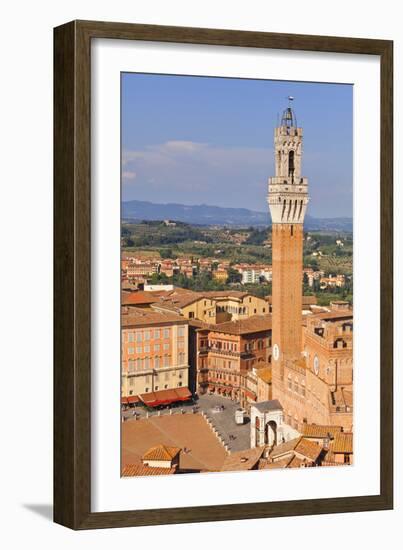 Italy, Tuscany, Siena District, Siena. Town Hall and Torre Del Mangia.-Francesco Iacobelli-Framed Photographic Print