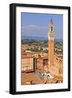 Italy, Tuscany, Siena District, Siena. Town Hall and Torre Del Mangia.-Francesco Iacobelli-Framed Photographic Print