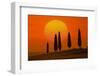 Italy, Tuscany, Sundown with Pienza (M)-Ludwig Mallaun-Framed Photographic Print