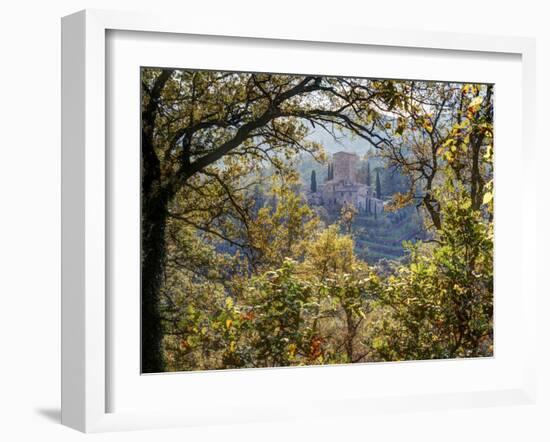 Italy, Tuscany. Tower House Cassero Di Grignano in Chianti-Julie Eggers-Framed Premium Photographic Print