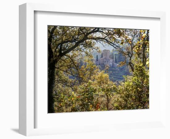 Italy, Tuscany. Tower House Cassero Di Grignano in Chianti-Julie Eggers-Framed Photographic Print