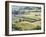 Italy, Tuscany. Vineyards and Olive Trees in Autumn in the Val Dorcia-Julie Eggers-Framed Premium Photographic Print