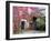 Italy, Tuscany, Volpaia. Red Ivy Covering the Walls of the Buildings-Julie Eggers-Framed Premium Photographic Print