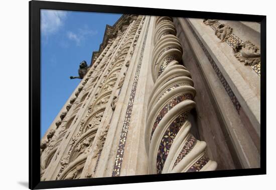 Italy, Umbria, Orvieto. Facade detail of The Cathedral of Orvieto-Cindy Miller Hopkins-Framed Photographic Print