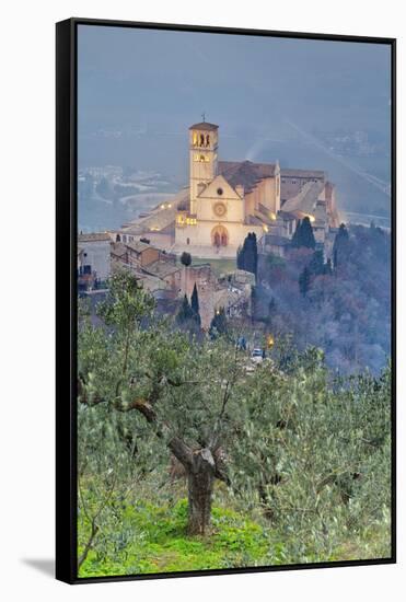 Italy, Umbria, Perugia District, Assisi, Basilica of San Francesco.-Francesco Iacobelli-Framed Stretched Canvas