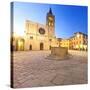 Italy, Umbria, Perugia District, Bevagna, Piazza Silvestri and San Michele Cathedral-Francesco Iacobelli-Stretched Canvas