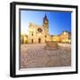 Italy, Umbria, Perugia District, Bevagna, Piazza Silvestri and San Michele Cathedral-Francesco Iacobelli-Framed Photographic Print