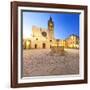 Italy, Umbria, Perugia District, Bevagna, Piazza Silvestri and San Michele Cathedral-Francesco Iacobelli-Framed Photographic Print