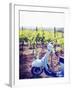 Italy, Umbria, Perugia District, Montefalco, Vespa Scooter in Vineyard-Francesco Iacobelli-Framed Photographic Print