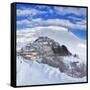 Italy, Umbria, Perugia District, Monti Sibillini Np, Norcia, Castelluccio Di Norcia in Winter.-Francesco Iacobelli-Framed Stretched Canvas