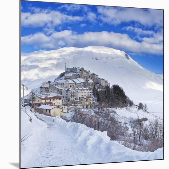 Italy, Umbria, Perugia District, Monti Sibillini Np, Norcia, Castelluccio Di Norcia in Winter.-Francesco Iacobelli-Mounted Photographic Print