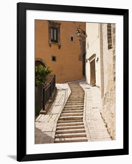 Italy, Umbria, Preci, Narrow Street in Preci, known Throughout Europe in Sixteenth Century for its -Katie Garrod-Framed Photographic Print