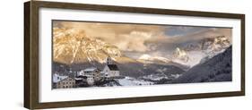 Italy, Veneto, Dolomites, the Small Church of Colle Santa Lucia-Luciano Gaudenzio-Framed Photographic Print