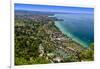 Italy, Veneto, Lake Garda, Bardolino, Townscape, Lakeside, View from Mesa Rocca Vecchia-Udo Siebig-Framed Photographic Print