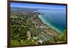 Italy, Veneto, Lake Garda, Bardolino, Townscape, Lakeside, View from Mesa Rocca Vecchia-Udo Siebig-Framed Photographic Print