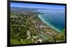 Italy, Veneto, Lake Garda, Bardolino, Townscape, Lakeside, View from Mesa Rocca Vecchia-Udo Siebig-Framed Photographic Print