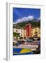 Italy, Veneto, Lake Garda, Cassone Di Malcesine, Harbour Against Monte Baldo-Udo Siebig-Framed Photographic Print