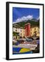 Italy, Veneto, Lake Garda, Cassone Di Malcesine, Harbour Against Monte Baldo-Udo Siebig-Framed Photographic Print