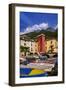 Italy, Veneto, Lake Garda, Cassone Di Malcesine, Harbour Against Monte Baldo-Udo Siebig-Framed Photographic Print