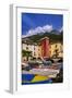 Italy, Veneto, Lake Garda, Cassone Di Malcesine, Harbour Against Monte Baldo-Udo Siebig-Framed Photographic Print