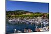 Italy, Veneto, Lake Garda, Garda, Harbour with Lakeside Promenade-Udo Siebig-Mounted Photographic Print