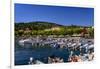 Italy, Veneto, Lake Garda, Garda, Harbour with Lakeside Promenade-Udo Siebig-Framed Photographic Print