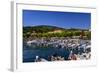 Italy, Veneto, Lake Garda, Garda, Harbour with Lakeside Promenade-Udo Siebig-Framed Photographic Print