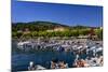 Italy, Veneto, Lake Garda, Garda, Harbour with Lakeside Promenade-Udo Siebig-Mounted Photographic Print