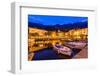 Italy, Veneto, Lake Garda, Malcesine, Harbour Against Monte Baldo-Udo Siebig-Framed Photographic Print