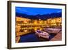 Italy, Veneto, Lake Garda, Malcesine, Harbour Against Monte Baldo-Udo Siebig-Framed Photographic Print