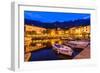 Italy, Veneto, Lake Garda, Malcesine, Harbour Against Monte Baldo-Udo Siebig-Framed Photographic Print