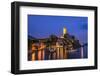 Italy, Veneto, Lake Garda, Malcesine, Townscape with Scaliger Castle-Udo Siebig-Framed Photographic Print