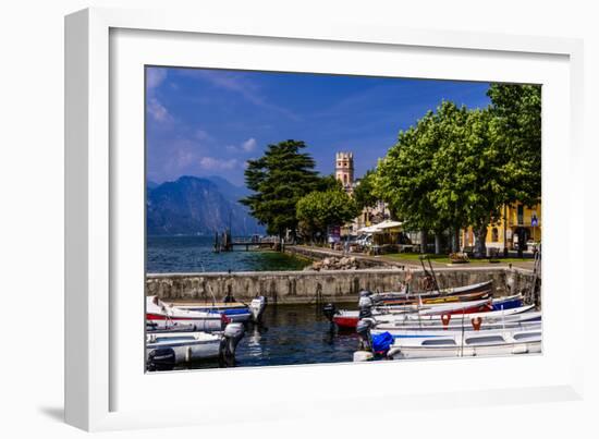Italy, Veneto, Lake Garda, Torri Del Benaco, District Pai, Townscape-Udo Siebig-Framed Photographic Print