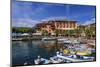 Italy, Veneto, Lake Garda, Torri Del Benaco, Harbour, Albergo Gardesana-Udo Siebig-Mounted Photographic Print