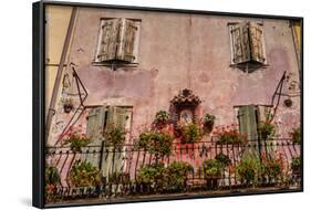 Italy, Veneto, Lake Garda, Torri Del Benaco, Old Town, House Facade, Madonna-Udo Siebig-Framed Photographic Print