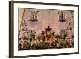 Italy, Veneto, Lake Garda, Torri Del Benaco, Old Town, House Facade, Madonna-Udo Siebig-Framed Photographic Print