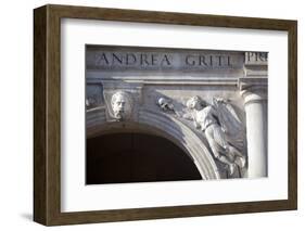 Italy, Veneto, Padua. Detail of Sculpture on Facade.-Ken Scicluna-Framed Photographic Print