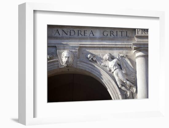 Italy, Veneto, Padua. Detail of Sculpture on Facade.-Ken Scicluna-Framed Photographic Print