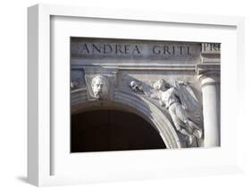 Italy, Veneto, Padua. Detail of Sculpture on Facade.-Ken Scicluna-Framed Photographic Print