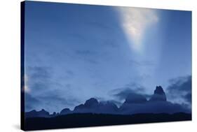 Italy, Veneto, Sunrise on the Cimon Della Pala, Pale Di San Martino Group-Samuel Pradetto-Stretched Canvas