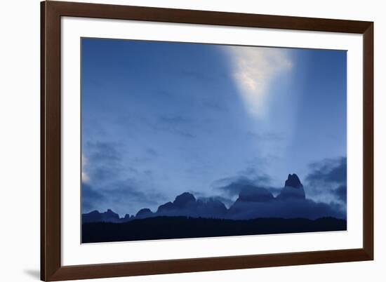 Italy, Veneto, Sunrise on the Cimon Della Pala, Pale Di San Martino Group-Samuel Pradetto-Framed Photographic Print