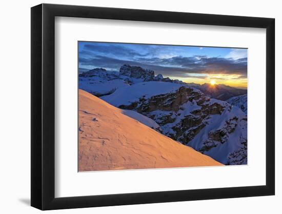 Italy, Veneto, Sunrise on the Croda Di Toni Group-Samuel Pradetto-Framed Photographic Print