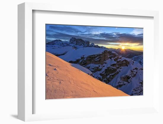 Italy, Veneto, Sunrise on the Croda Di Toni Group-Samuel Pradetto-Framed Photographic Print